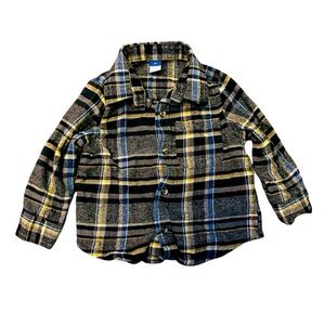 Old Navy Toddler Boy Plaid Flannel Shirt Top (B7)